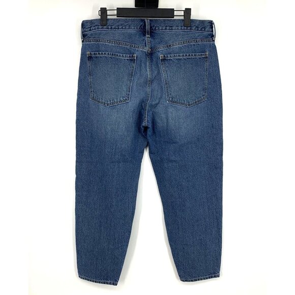 Old Navy Jeans Slouchy Taper Blue Mid Rise Button Fly 100% Cotton - Picture 5 of 9